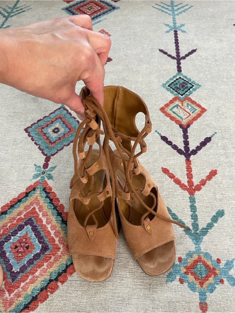 Chloe Lace Up gladiator wedge sandals